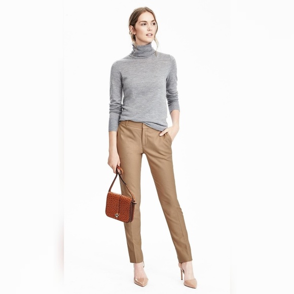Banana Republic Pants - Banana Republic camel wool ryan pants petite 2